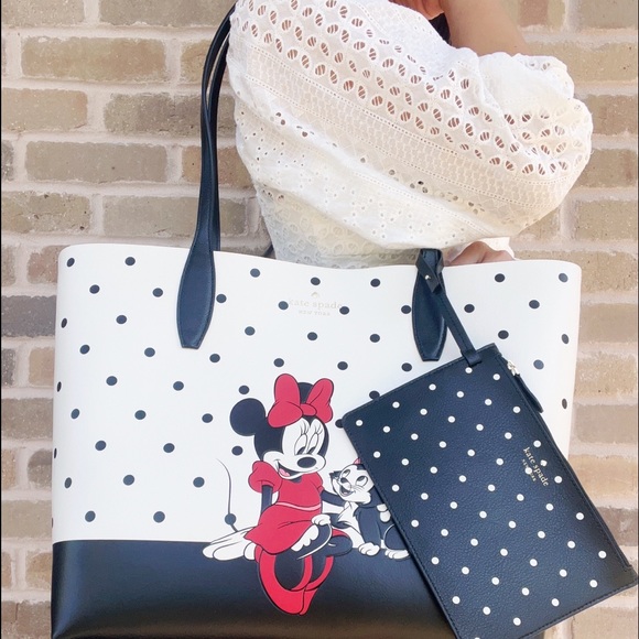 disney x kate spade new york minnie mouse tote bag - Picture 1 of 8